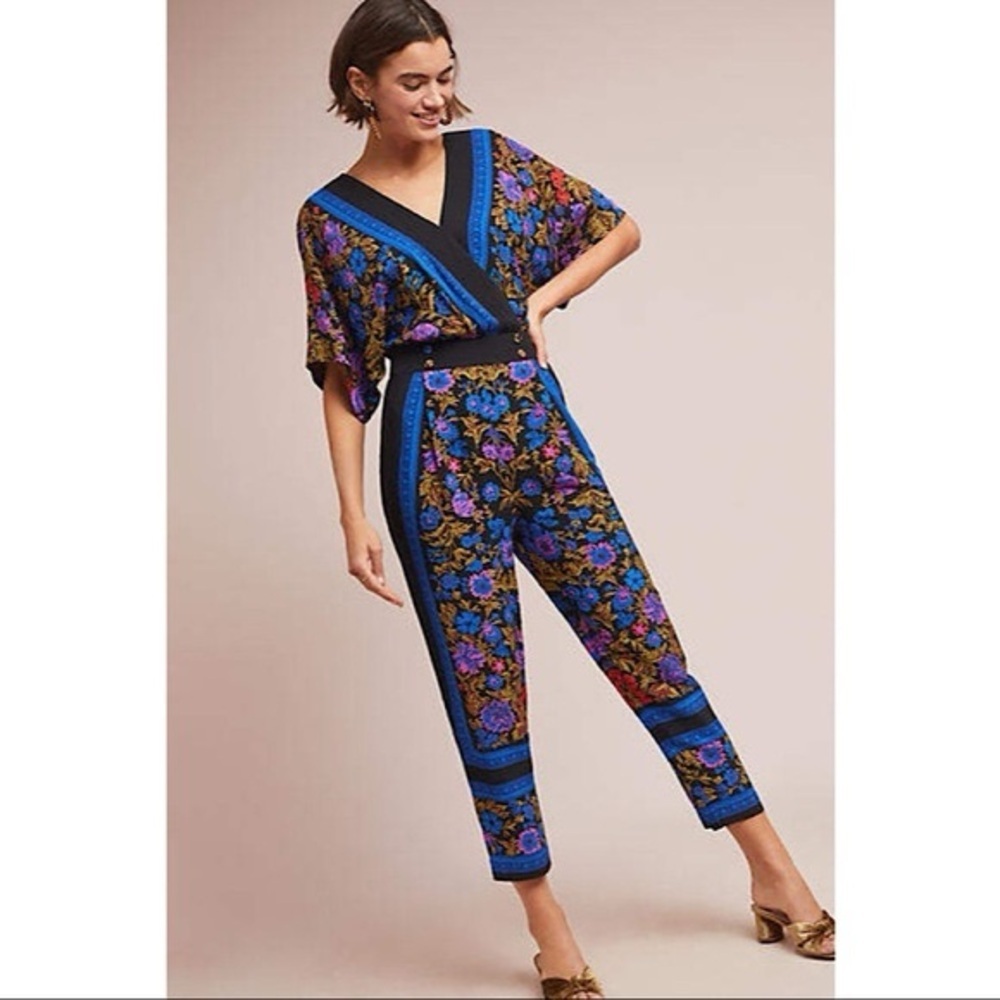 Anthropologie Ett:twa Scarf Printed Jumsuit - Picture 2 of 15